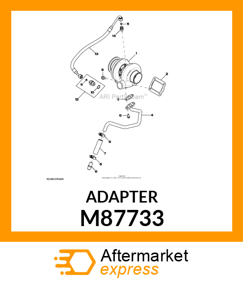 ADAPTER, FLAT FACE SEAL M87733