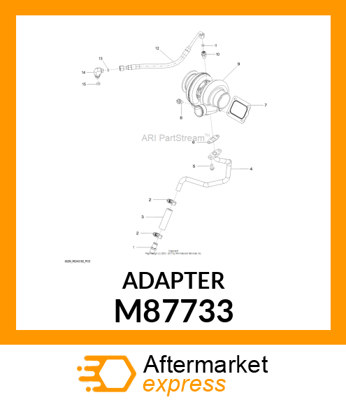 ADAPTER, FLAT FACE SEAL M87733