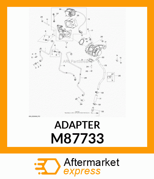ADAPTER, FLAT FACE SEAL M87733