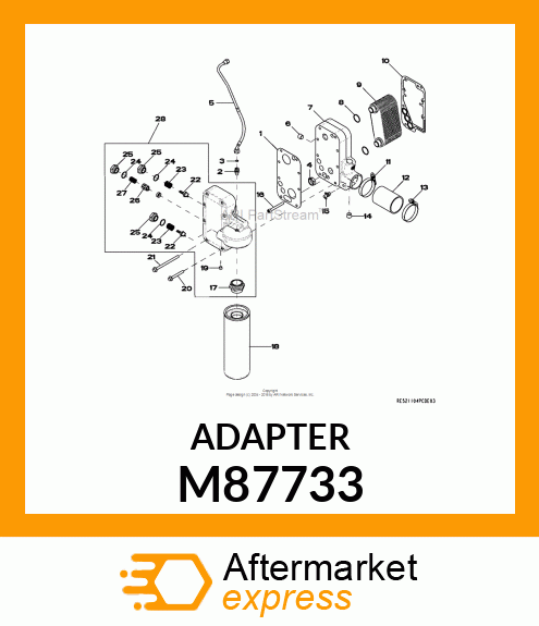 ADAPTER, FLAT FACE SEAL M87733