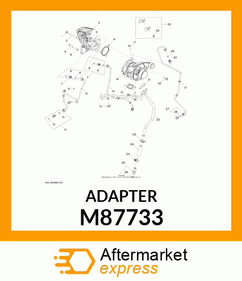 ADAPTER, FLAT FACE SEAL M87733