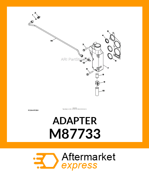 ADAPTER, FLAT FACE SEAL M87733