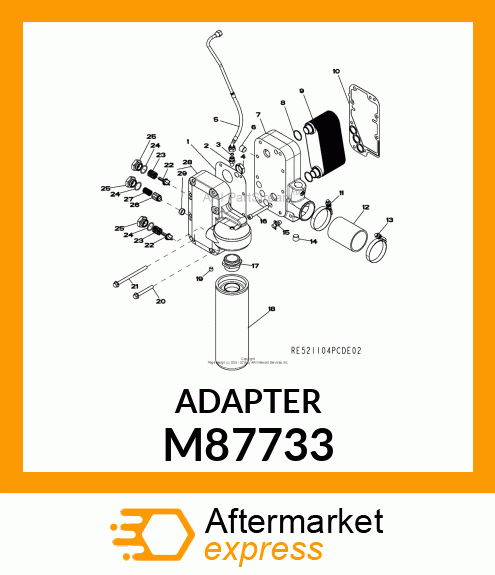 ADAPTER, FLAT FACE SEAL M87733