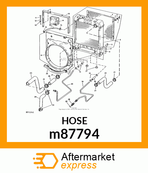 HOSE, RADIATOR INLET m87794