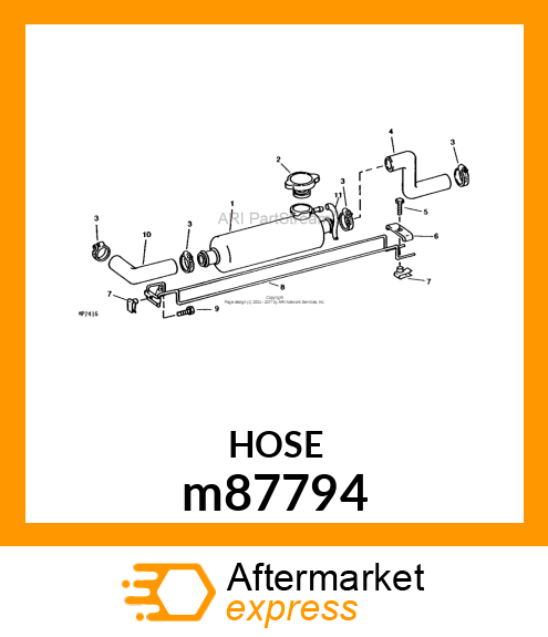 HOSE, RADIATOR INLET m87794