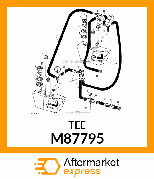 FITTING, TEE 1/4 X 1/4 X 1/4 M87795