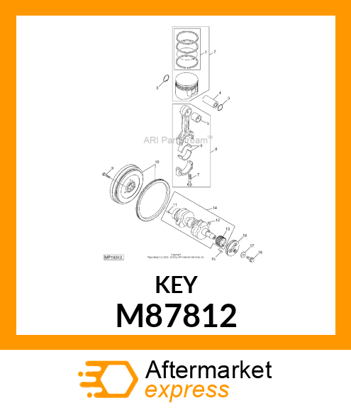 KEY, 4 X 12 M87812