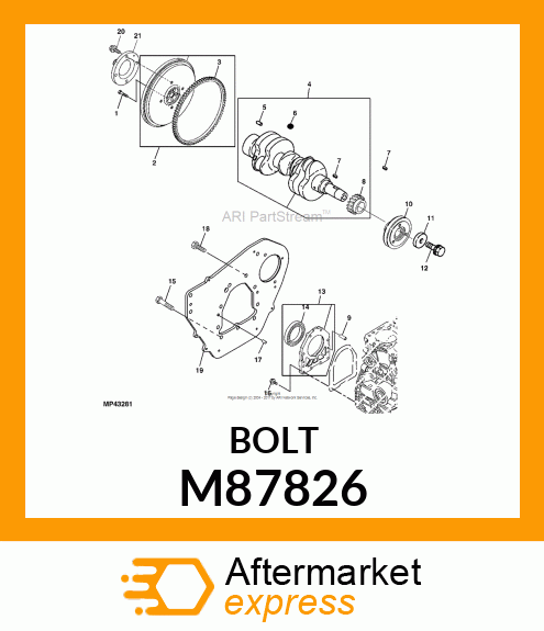 BOLT, 6 X 22 M87826