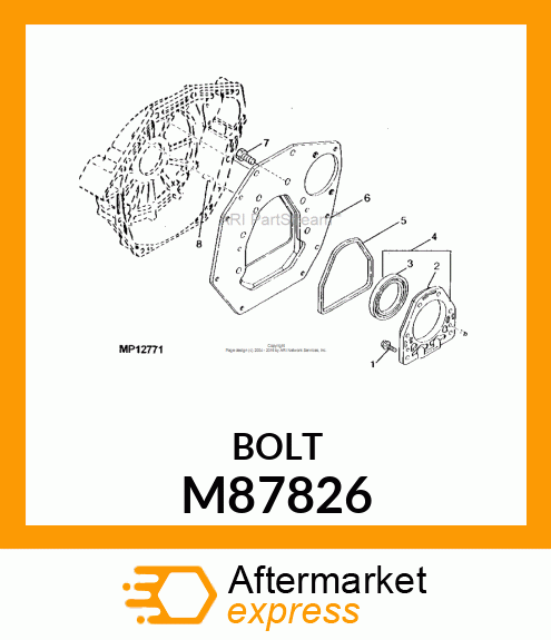 BOLT, 6 X 22 M87826