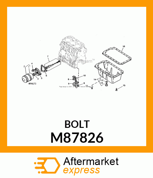 BOLT, 6 X 22 M87826