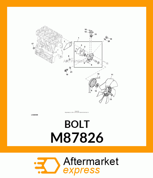 BOLT, 6 X 22 M87826