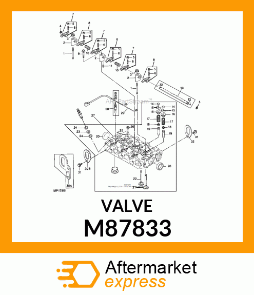 VALVE, EXHAUST M87833