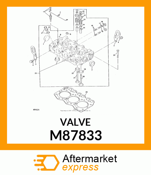 VALVE, EXHAUST M87833