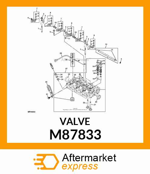 VALVE, EXHAUST M87833