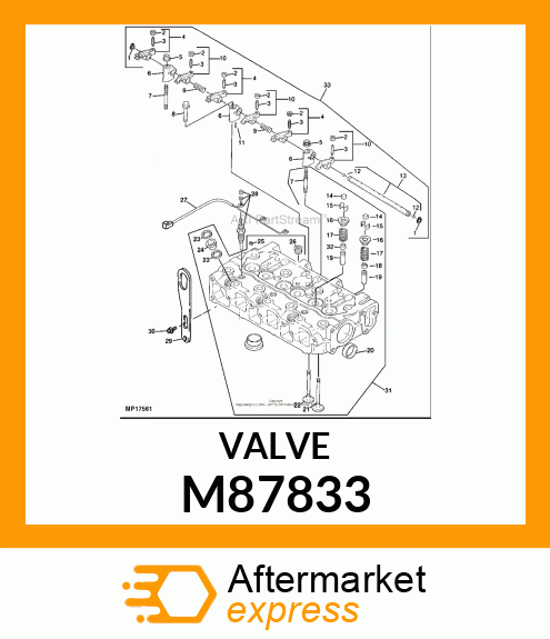 VALVE, EXHAUST M87833