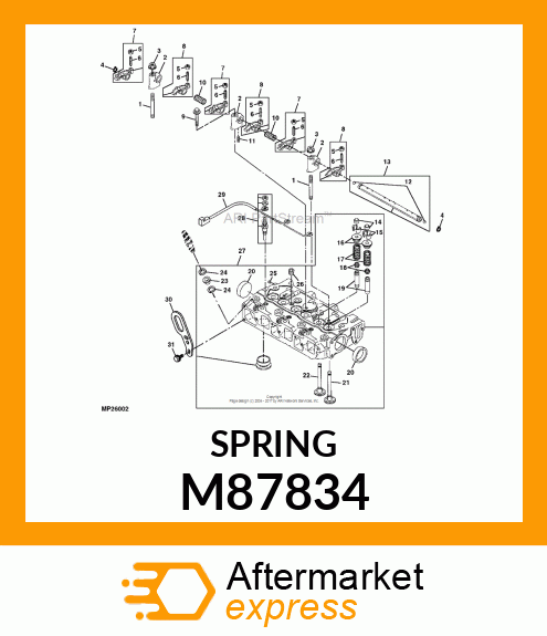 SPRING,VALVE M87834