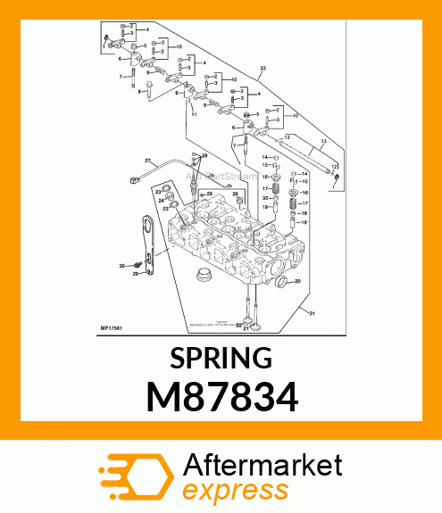 SPRING,VALVE M87834