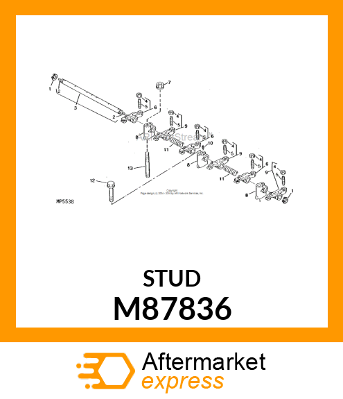 STUD, ARM SUPPORT M87836