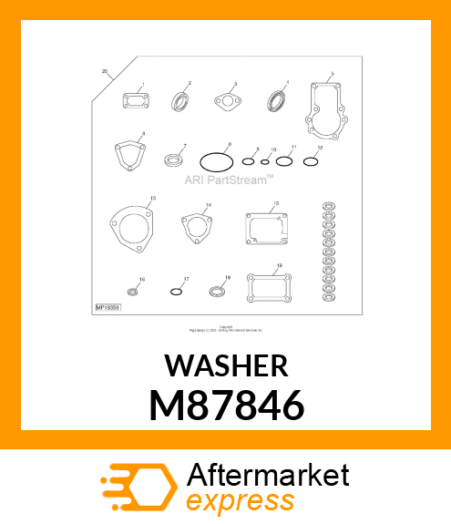 GASKET, GASKET, DELIVERY VALVE M87846