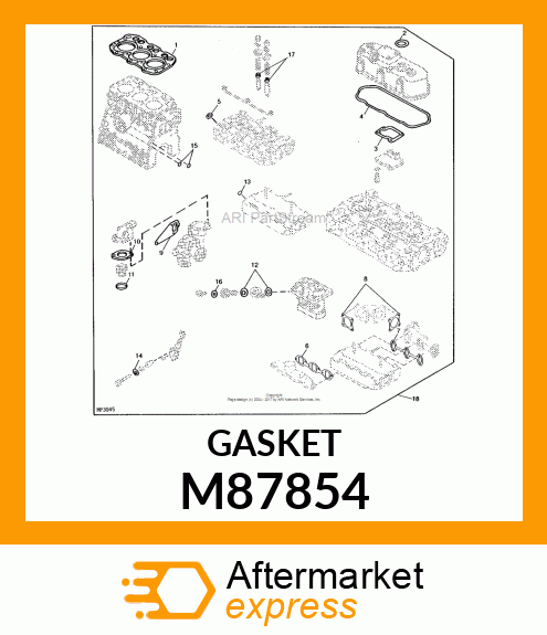 GASKET, ROCKER COVER M87854