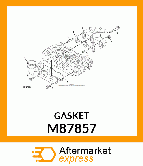 GASKET, EXHAUST MANIFOLD M87857