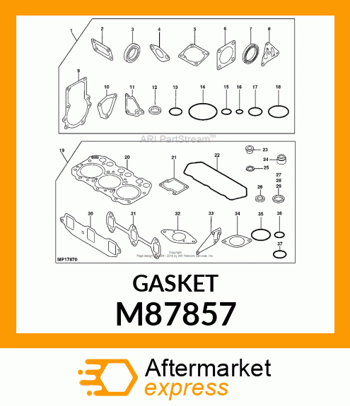 GASKET, EXHAUST MANIFOLD M87857