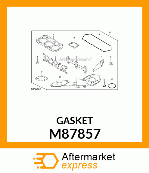 GASKET, EXHAUST MANIFOLD M87857