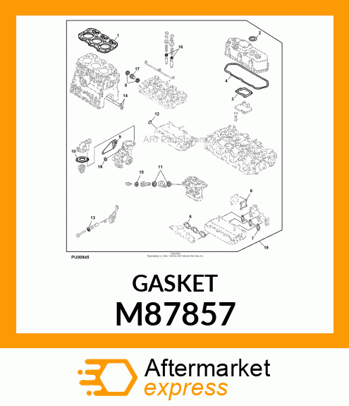 GASKET, EXHAUST MANIFOLD M87857