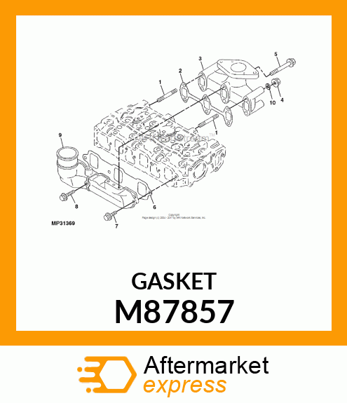 GASKET, EXHAUST MANIFOLD M87857