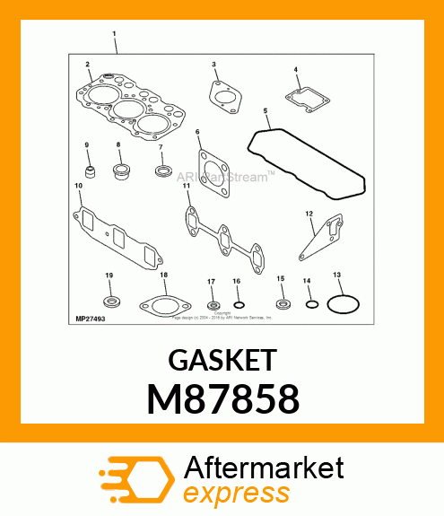 GASKET, WATER PUMP M87858