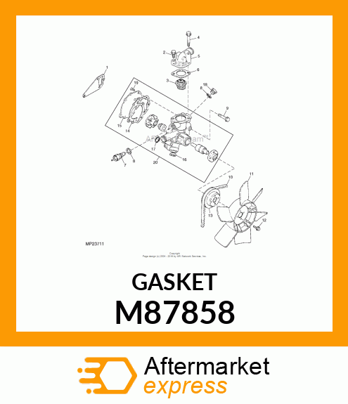 GASKET, WATER PUMP M87858