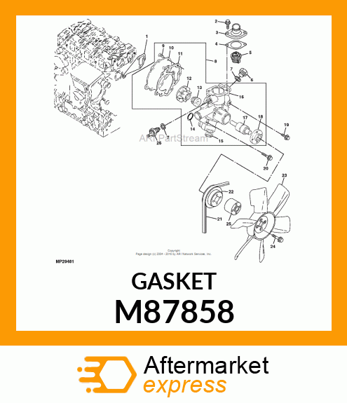 GASKET, WATER PUMP M87858