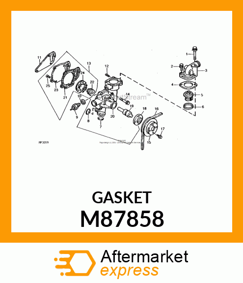 GASKET, WATER PUMP M87858