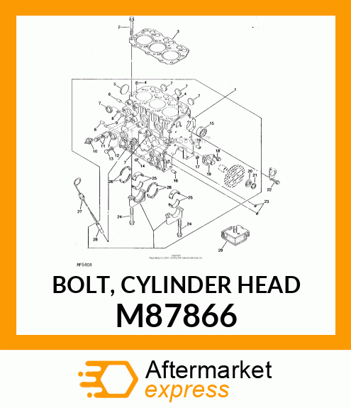 BOLT, CYLINDER HEAD M87866