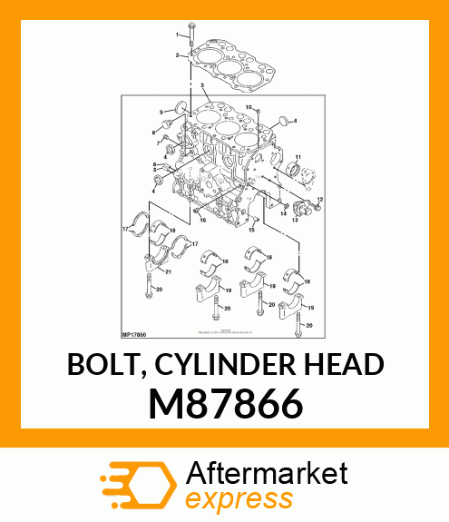 BOLT, CYLINDER HEAD M87866