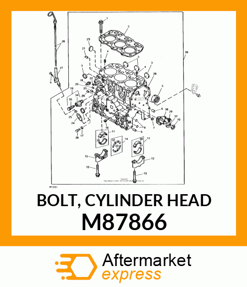 BOLT, CYLINDER HEAD M87866