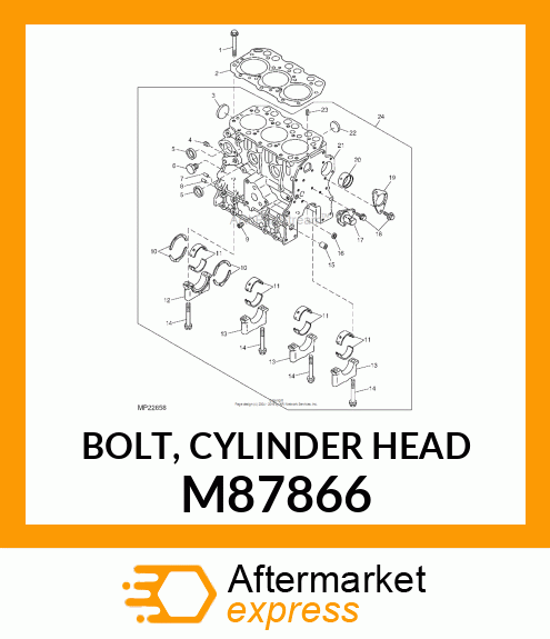 BOLT, CYLINDER HEAD M87866