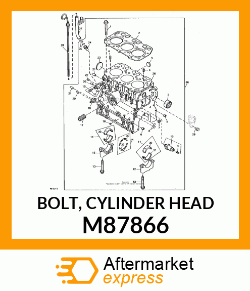 BOLT, CYLINDER HEAD M87866