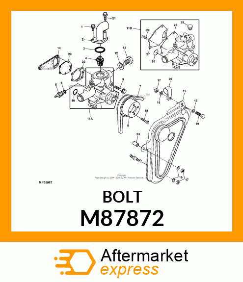 BOLT, M6 X 60 M87872