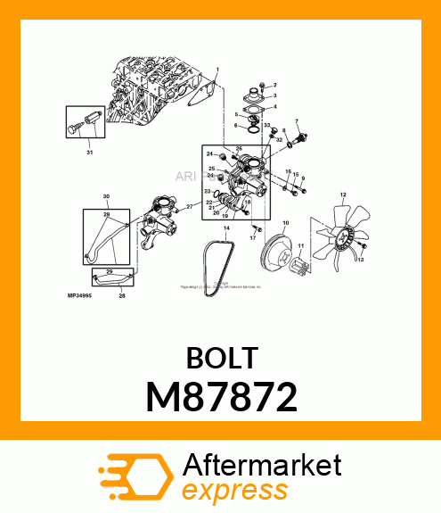 BOLT, M6 X 60 M87872