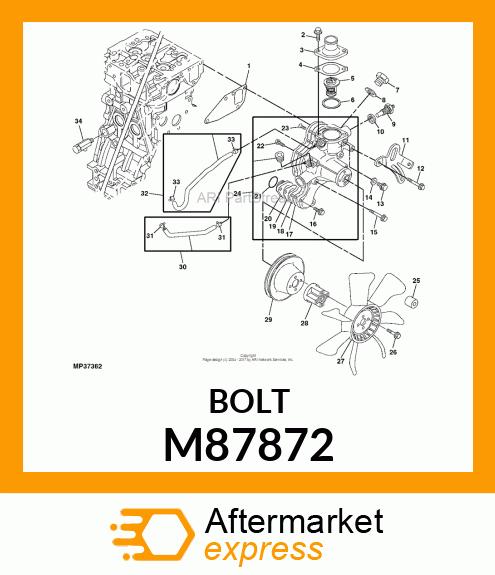 BOLT, M6 X 60 M87872