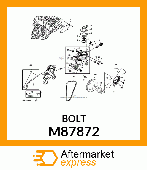 BOLT, M6 X 60 M87872