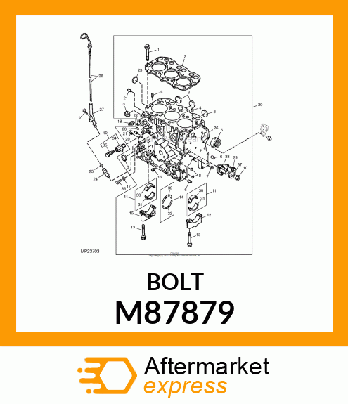 BOLT, MAIN BEARING CAP M87879