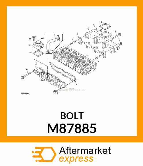 BOLT, BOLT, 8 X 80 M87885