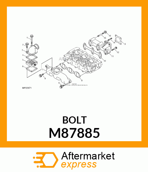 BOLT, BOLT, 8 X 80 M87885