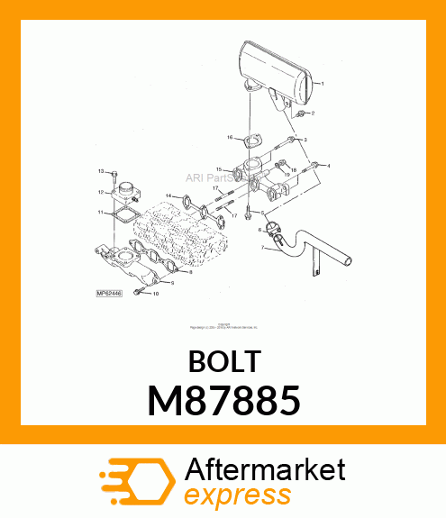 BOLT, BOLT, 8 X 80 M87885