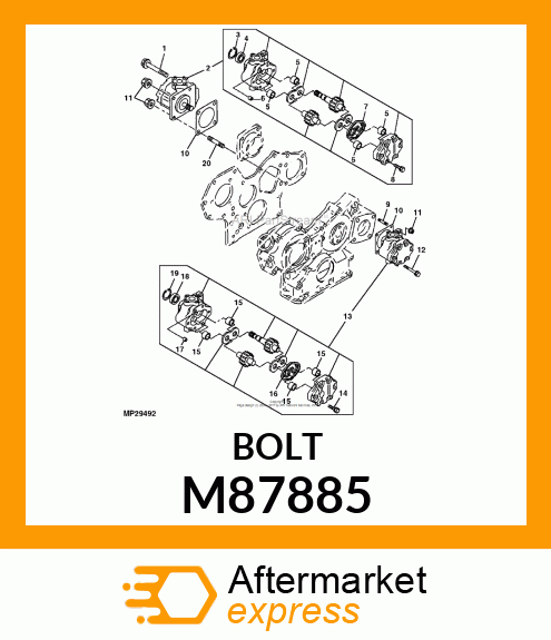 BOLT, BOLT, 8 X 80 M87885