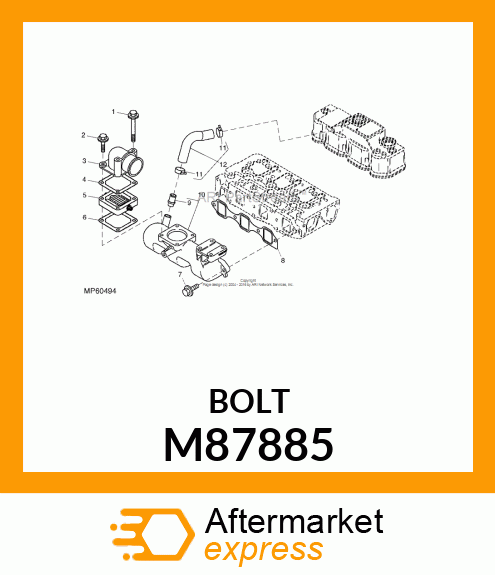 BOLT, BOLT, 8 X 80 M87885