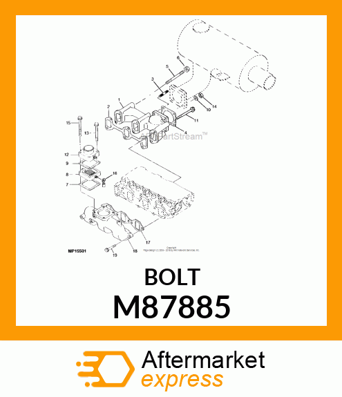 BOLT, BOLT, 8 X 80 M87885