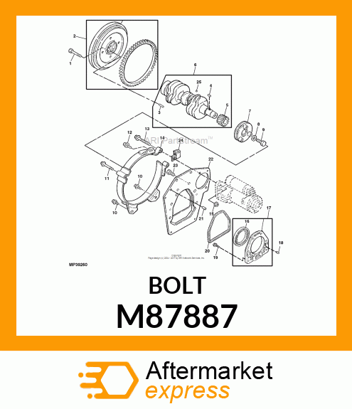 BOLT, BOLT, FLYWHEEL M87887